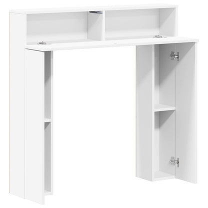 vidaXL Fireplace Surround White 102 x 18 x 100.5 cm Engineered Wood 5