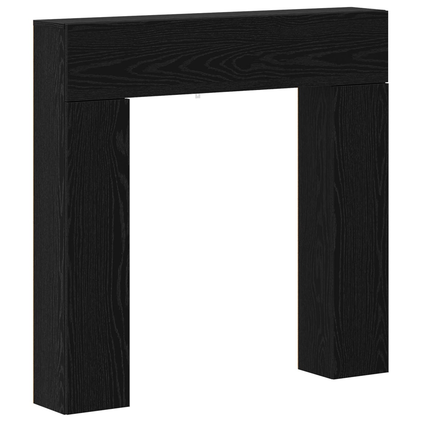vidaXL Fireplace Surround Black Oak 102 x 18 x 100.5 cm 2