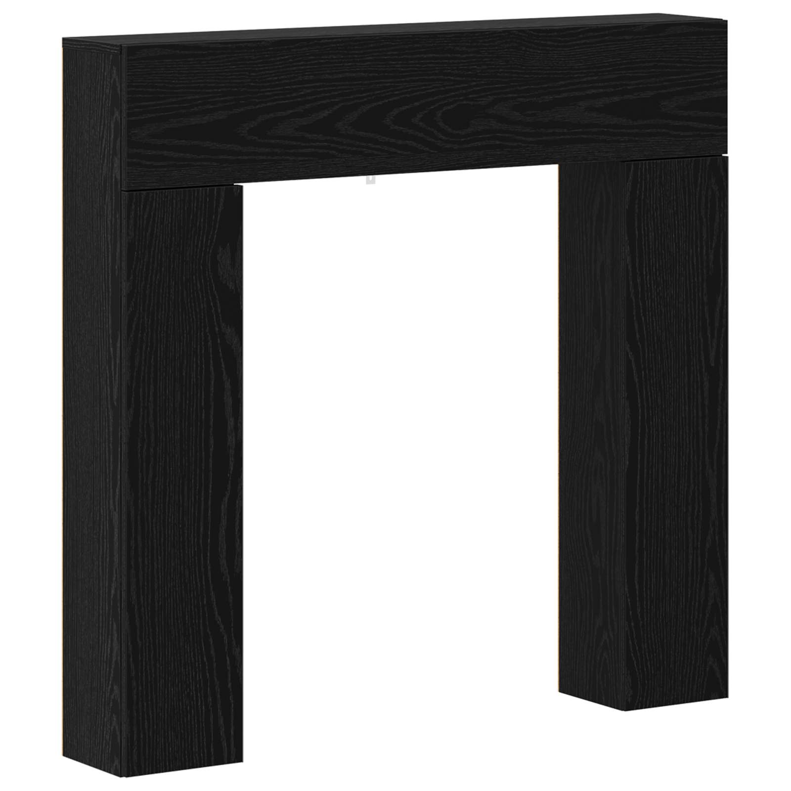vidaXL Fireplace Surround Black Oak 102 x 18 x 100.5 cm 2