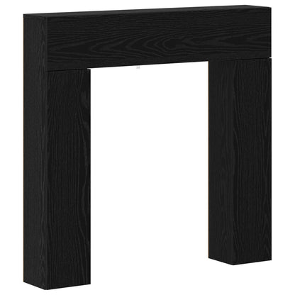 vidaXL Fireplace Surround Black Oak 102 x 18 x 100.5 cm 2