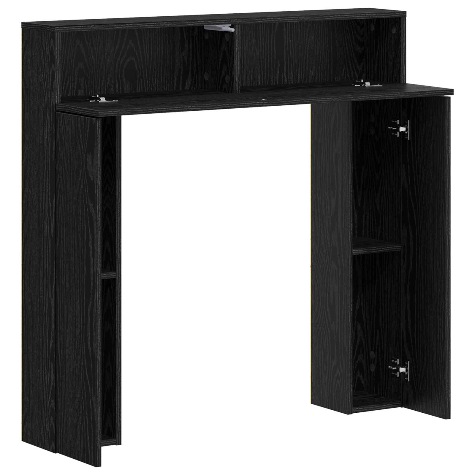 vidaXL Fireplace Surround Black Oak 102 x 18 x 100.5 cm 5