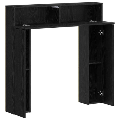vidaXL Fireplace Surround Black Oak 102 x 18 x 100.5 cm 5