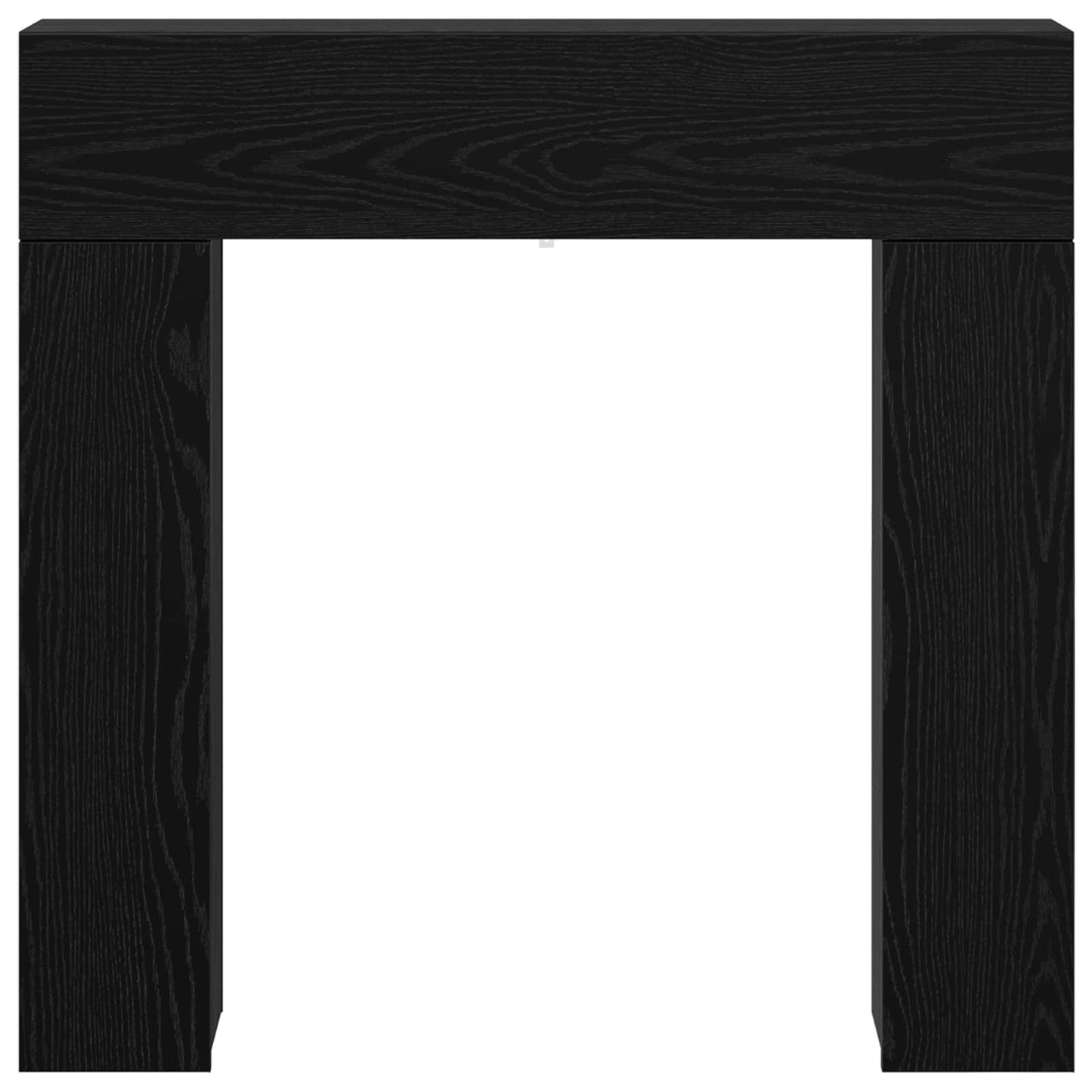 vidaXL Fireplace Surround Black Oak 102 x 18 x 100.5 cm 6