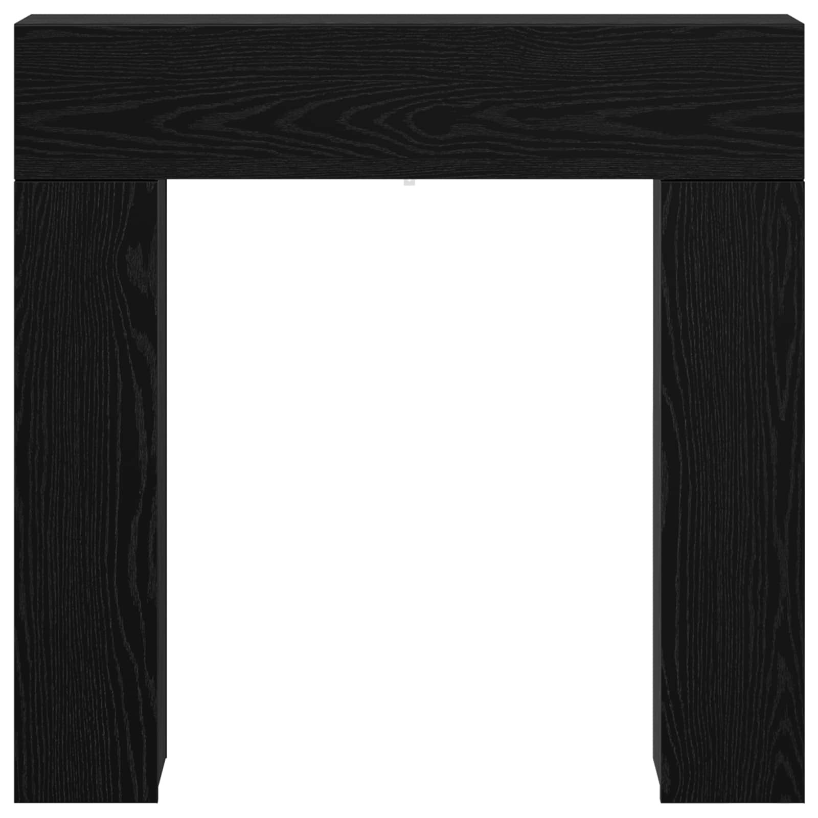 vidaXL Fireplace Surround Black Oak 102 x 18 x 100.5 cm 6
