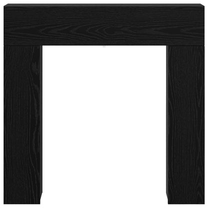 vidaXL Fireplace Surround Black Oak 102 x 18 x 100.5 cm 6