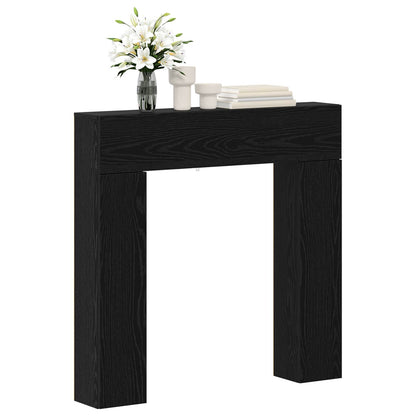 vidaXL Fireplace Surround Black Oak 102 x 18 x 100.5 cm 3