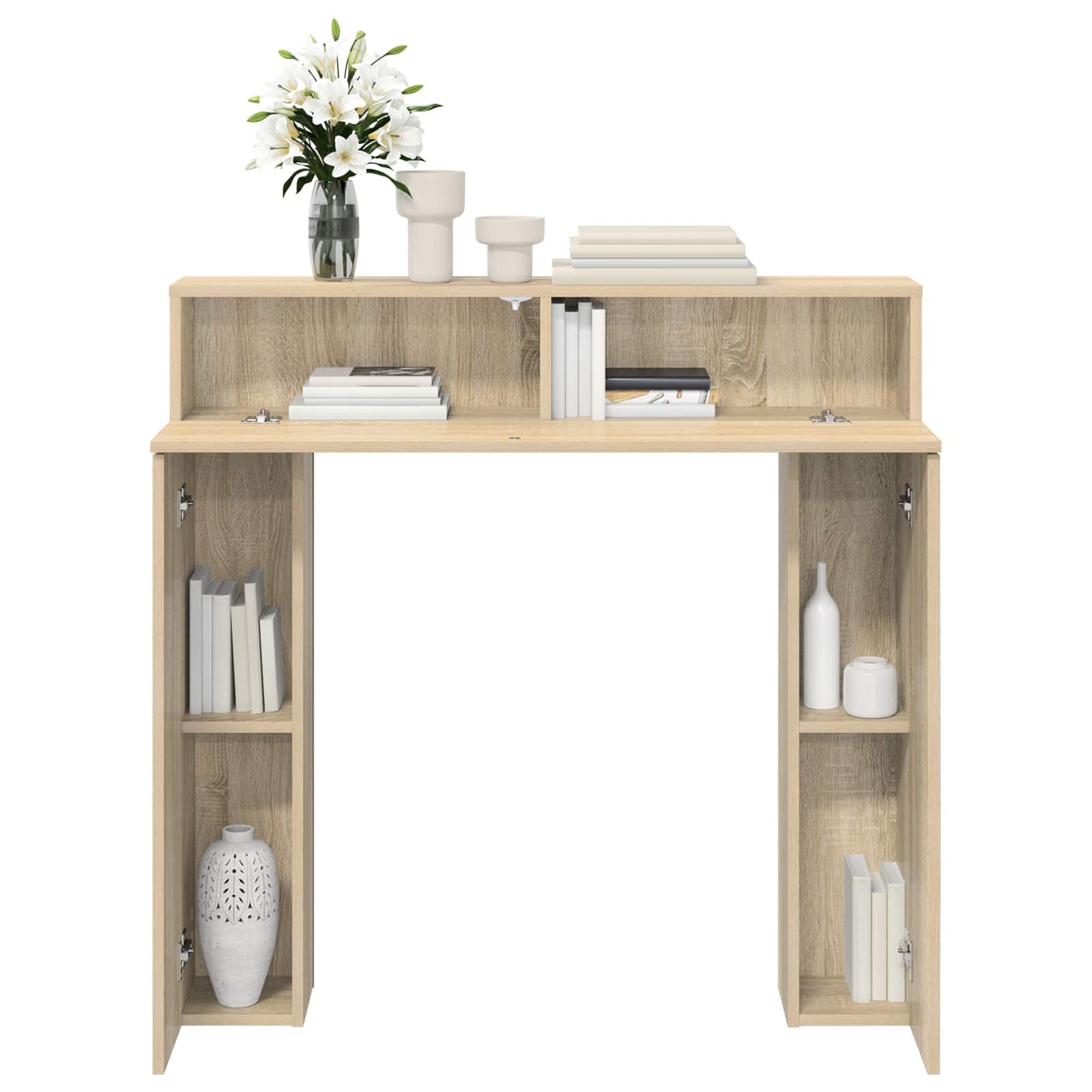 vidaXL Fireplace Surround Sonoma Oak 102 x 18 x 100.5 cm 4