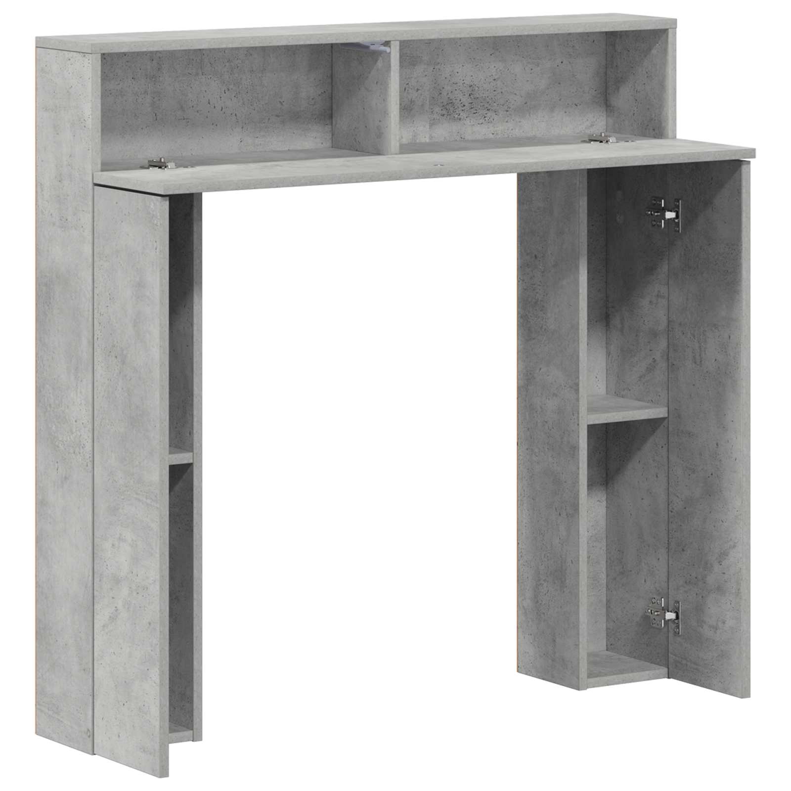 vidaXL Fireplace Surround Concrete Grey 102 x 18 x 100.5 cm 5