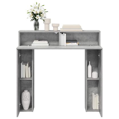 vidaXL Fireplace Surround Concrete Grey 102 x 18 x 100.5 cm 4