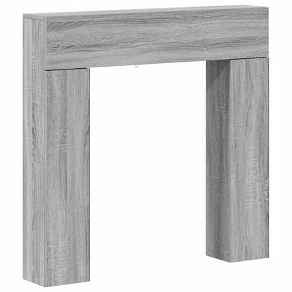 vidaXL Fireplace Surround Grey Sonoma 102 x 18 x 100.5 cm 2
