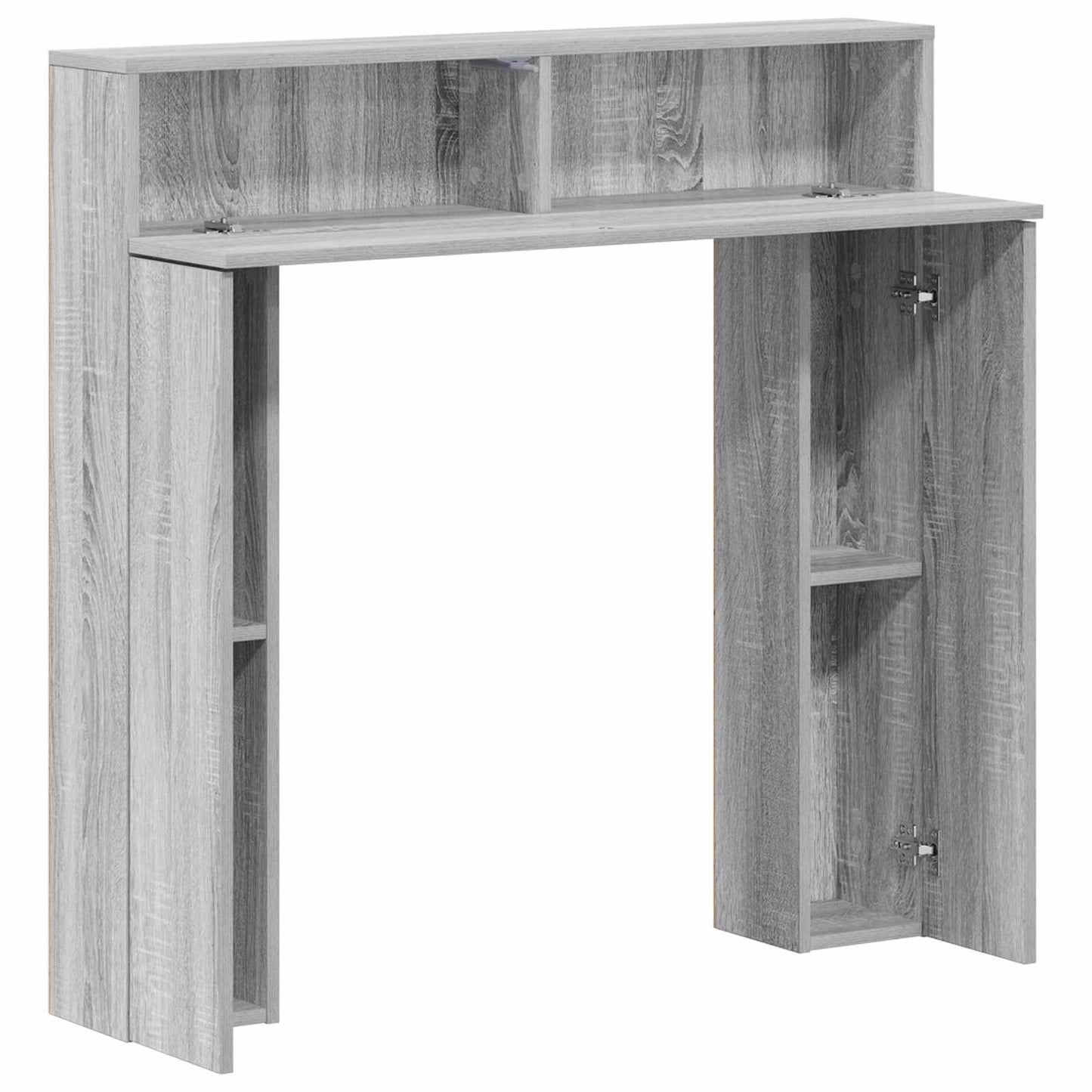 vidaXL Fireplace Surround Grey Sonoma 102 x 18 x 100.5 cm 5