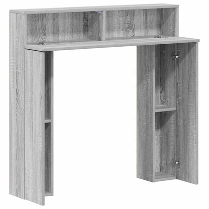 vidaXL Fireplace Surround Grey Sonoma 102 x 18 x 100.5 cm 5