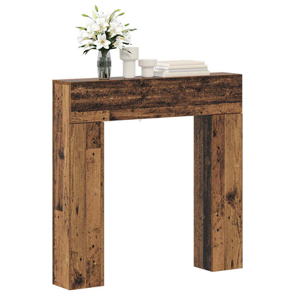 vidaXL Fireplace Surround Old Wood 102 x 18 x 100.5 cm Engineered Wood 3