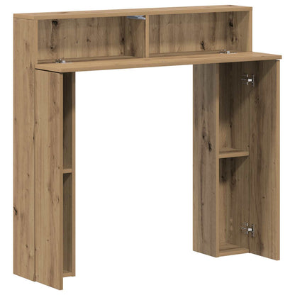 vidaXL Fireplace Surround Artisan Oak 102 x 18 x 100.5 cm 5