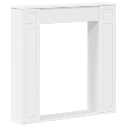 vidaXL Fireplace Surround White 100 x 20 x 100 cm Engineered Wood 2