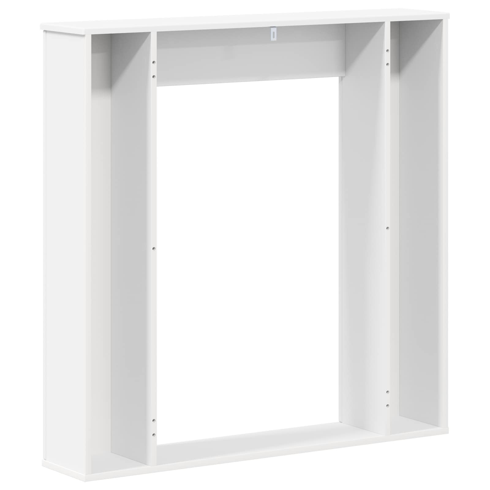 vidaXL Fireplace Surround White 100 x 20 x 100 cm Engineered Wood 6
