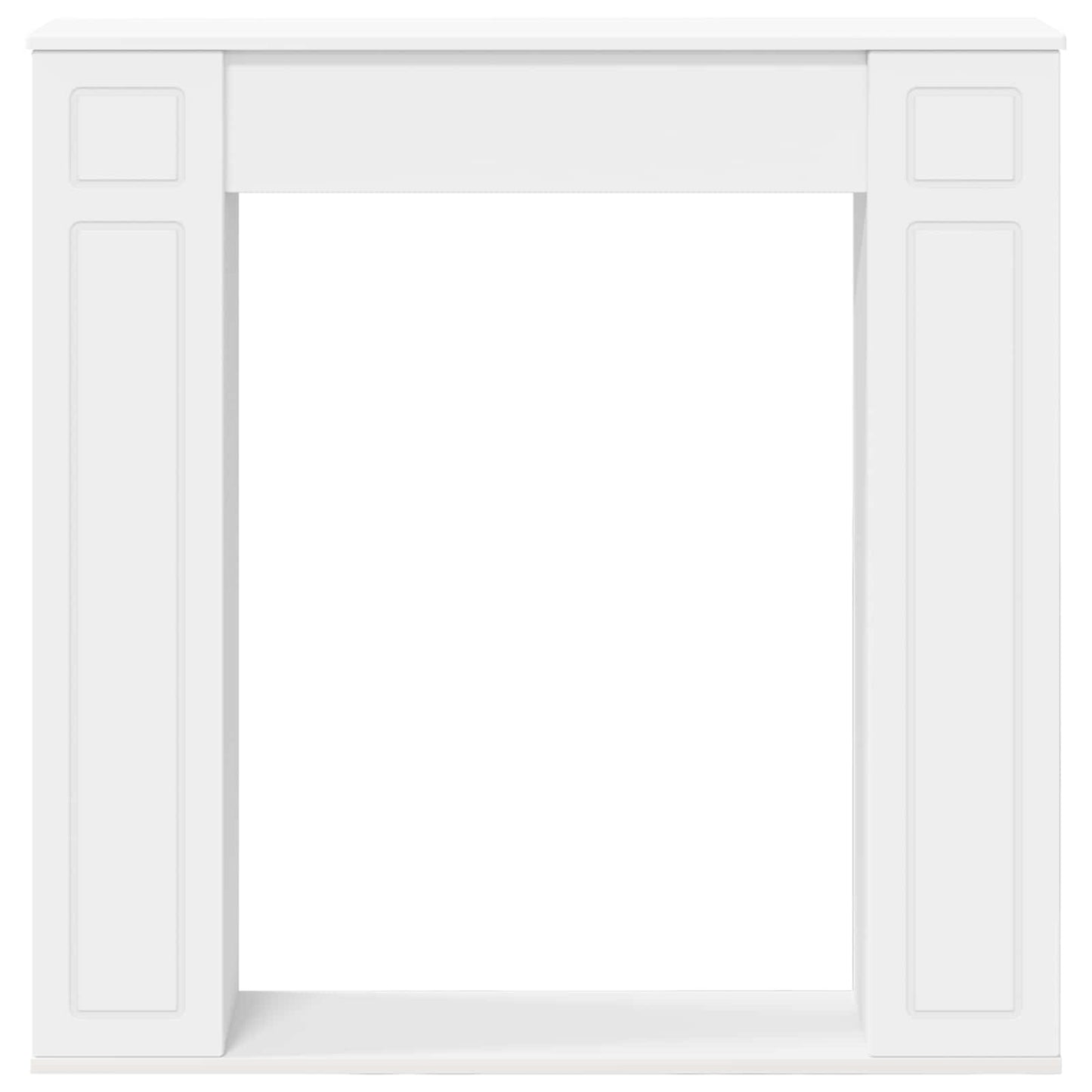 vidaXL Fireplace Surround White 100 x 20 x 100 cm Engineered Wood 4