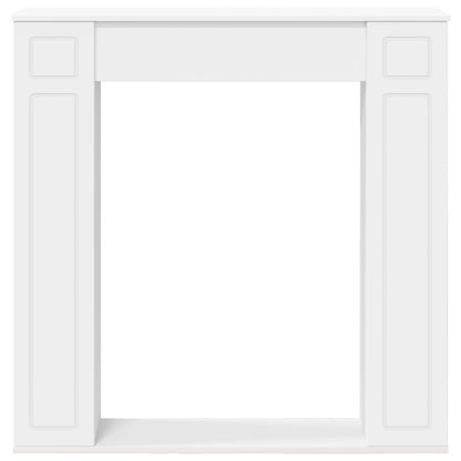 vidaXL Fireplace Surround White 100 x 20 x 100 cm Engineered Wood 4