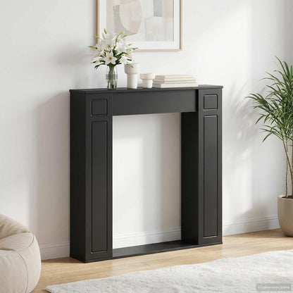 vidaXL Fireplace Surround Black 100 x 20 x 100 cm Engineered Wood 1