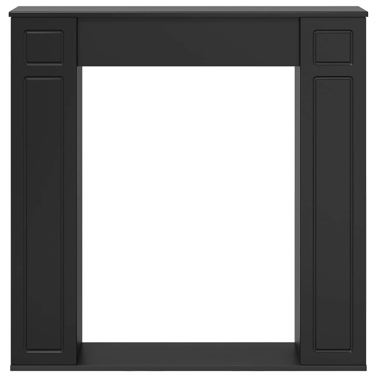 vidaXL Fireplace Surround Black 100 x 20 x 100 cm Engineered Wood 4