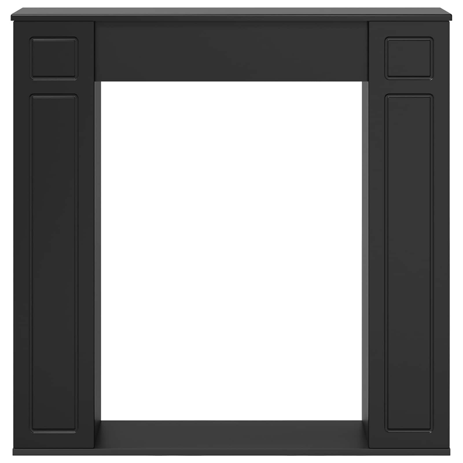 vidaXL Fireplace Surround Black 100 x 20 x 100 cm Engineered Wood 4