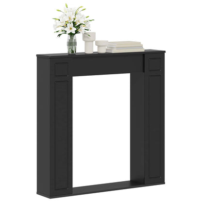 vidaXL Fireplace Surround Black 100 x 20 x 100 cm Engineered Wood 3