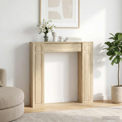 vidaXL Fireplace Surround Sonoma Oak 100 x 20 x 100 cm Engineered Wood 1