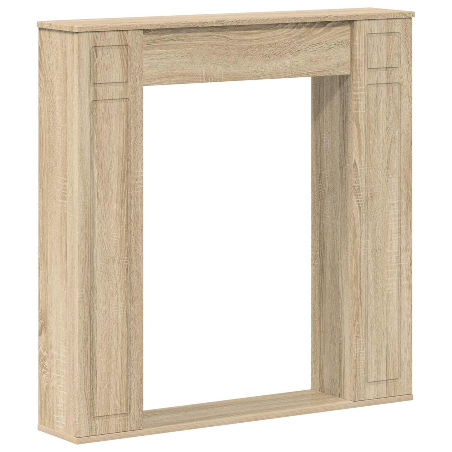 vidaXL Fireplace Surround Sonoma Oak 100 x 20 x 100 cm Engineered Wood 2
