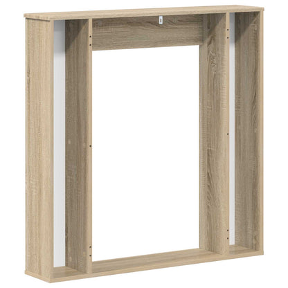 vidaXL Fireplace Surround Sonoma Oak 100 x 20 x 100 cm Engineered Wood 6