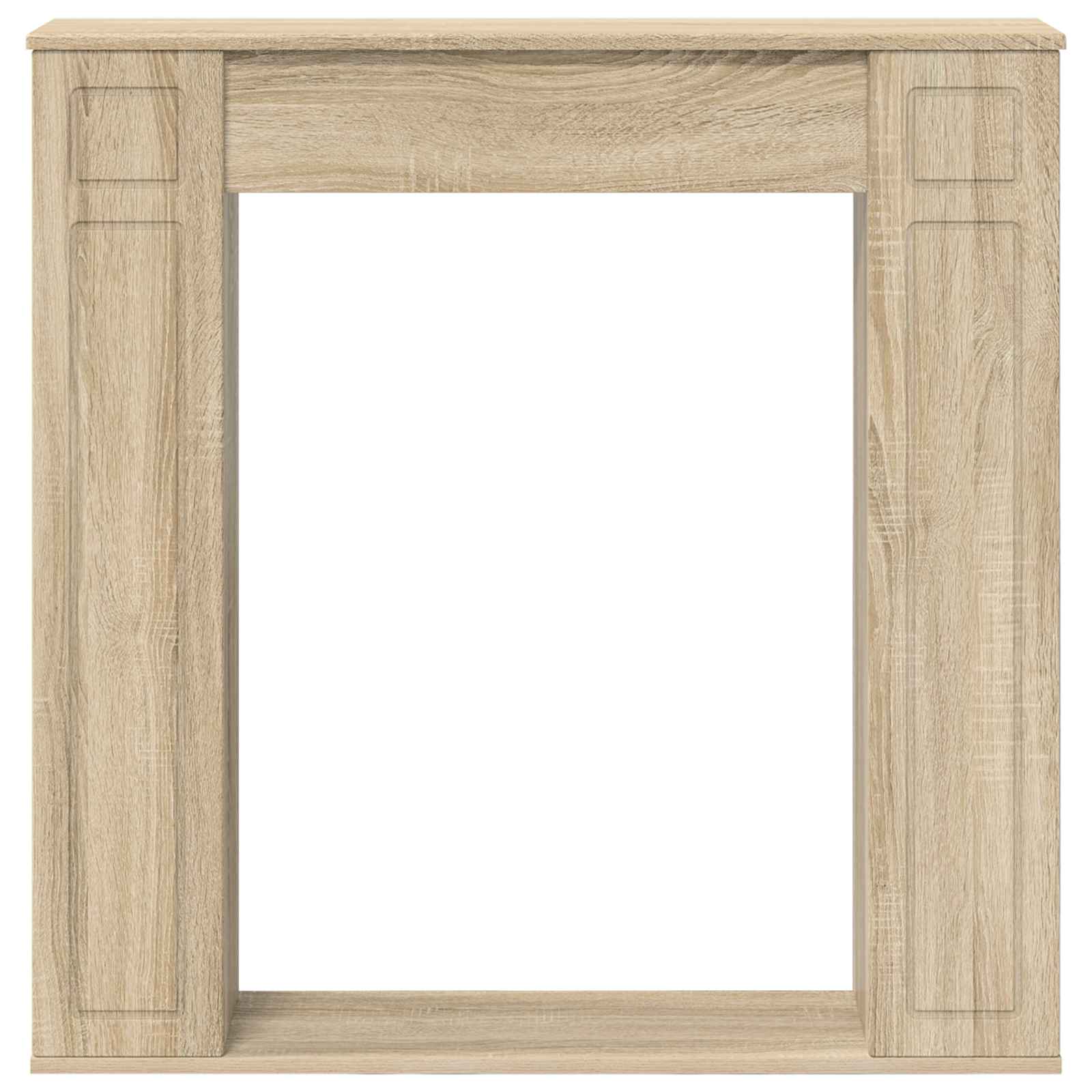 vidaXL Fireplace Surround Sonoma Oak 100 x 20 x 100 cm Engineered Wood 4