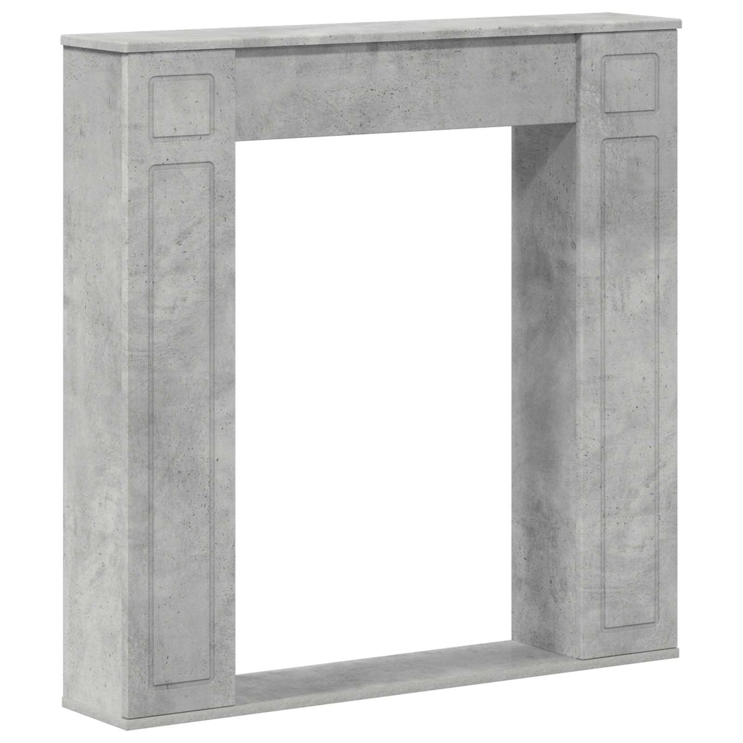 vidaXL Fireplace Surround Concrete Grey 100 x 20 x 100 cm 2