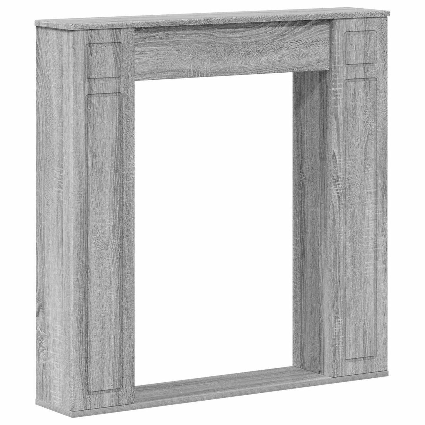 vidaXL Fireplace Surround Grey Sonoma 100 x 20 x 100 cm 2