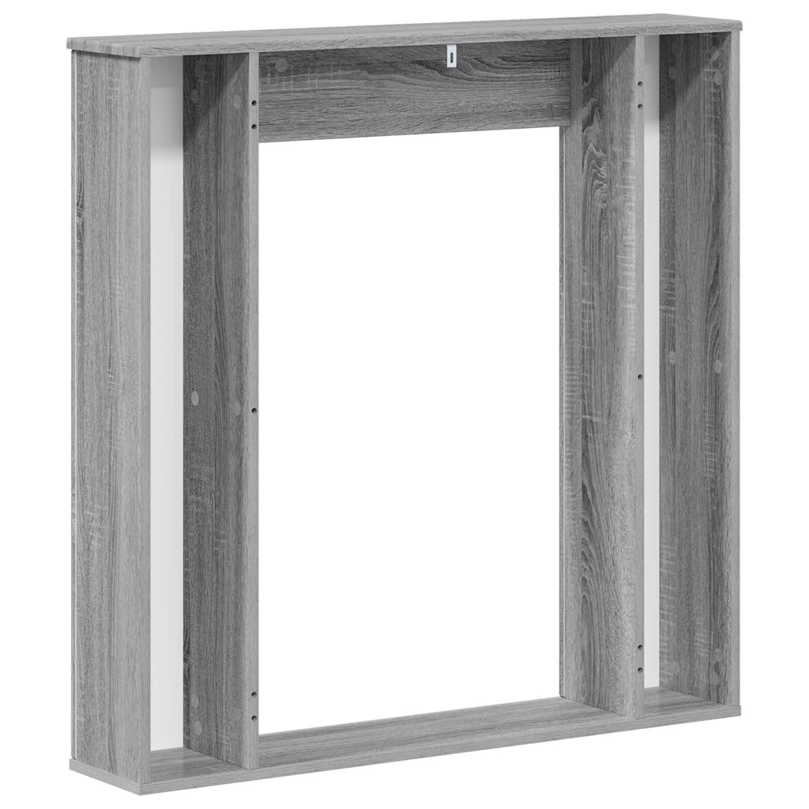 vidaXL Fireplace Surround Grey Sonoma 100 x 20 x 100 cm 6