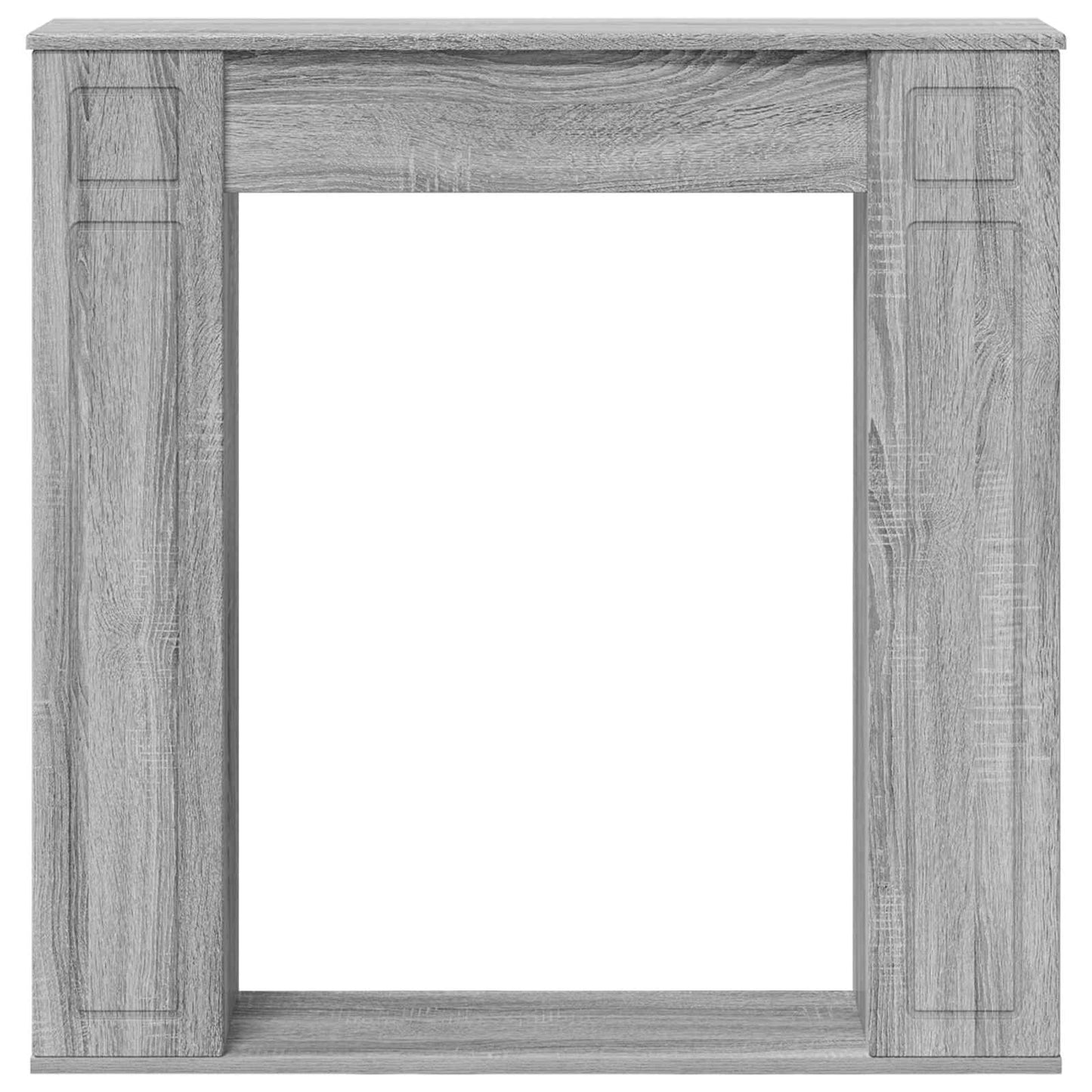 vidaXL Fireplace Surround Grey Sonoma 100 x 20 x 100 cm 4
