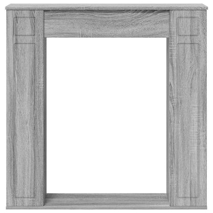 vidaXL Fireplace Surround Grey Sonoma 100 x 20 x 100 cm 4