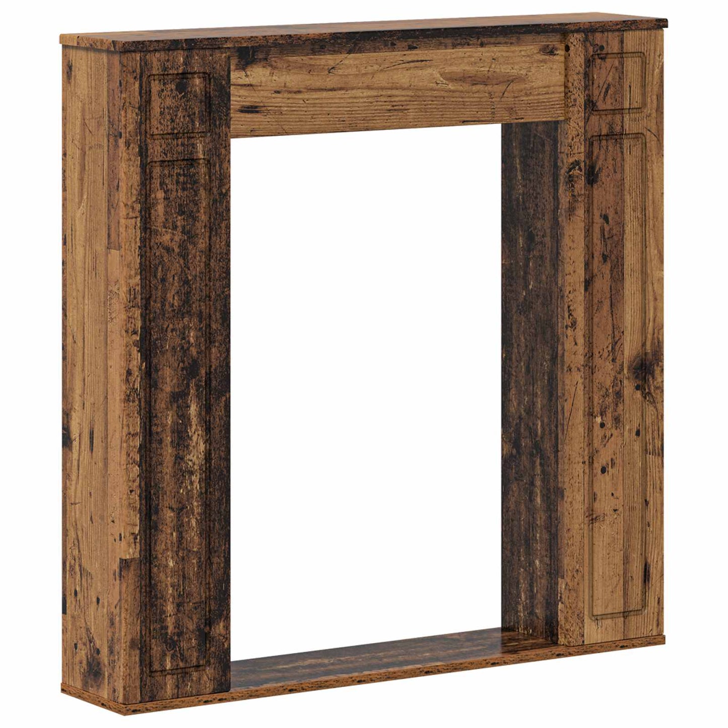 vidaXL Fireplace Surround Old Wood 100 x 20 x 100 cm Engineered Wood 2