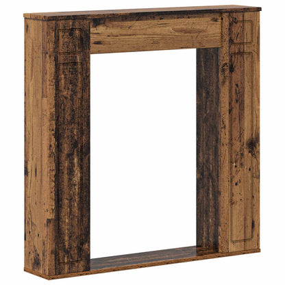 vidaXL Fireplace Surround Old Wood 100 x 20 x 100 cm Engineered Wood 2