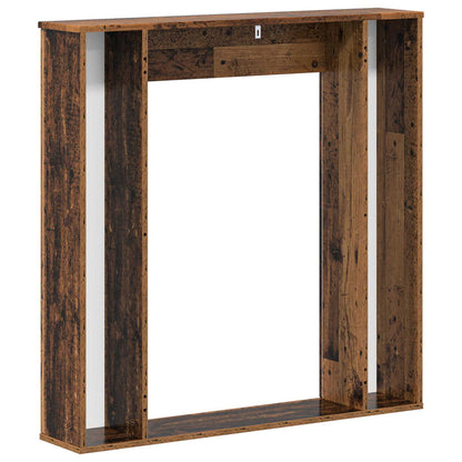 vidaXL Fireplace Surround Old Wood 100 x 20 x 100 cm Engineered Wood 6