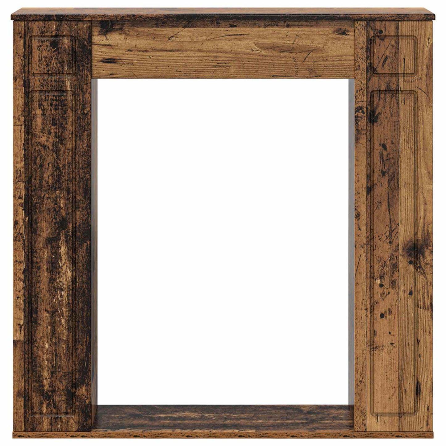 vidaXL Fireplace Surround Old Wood 100 x 20 x 100 cm Engineered Wood 4
