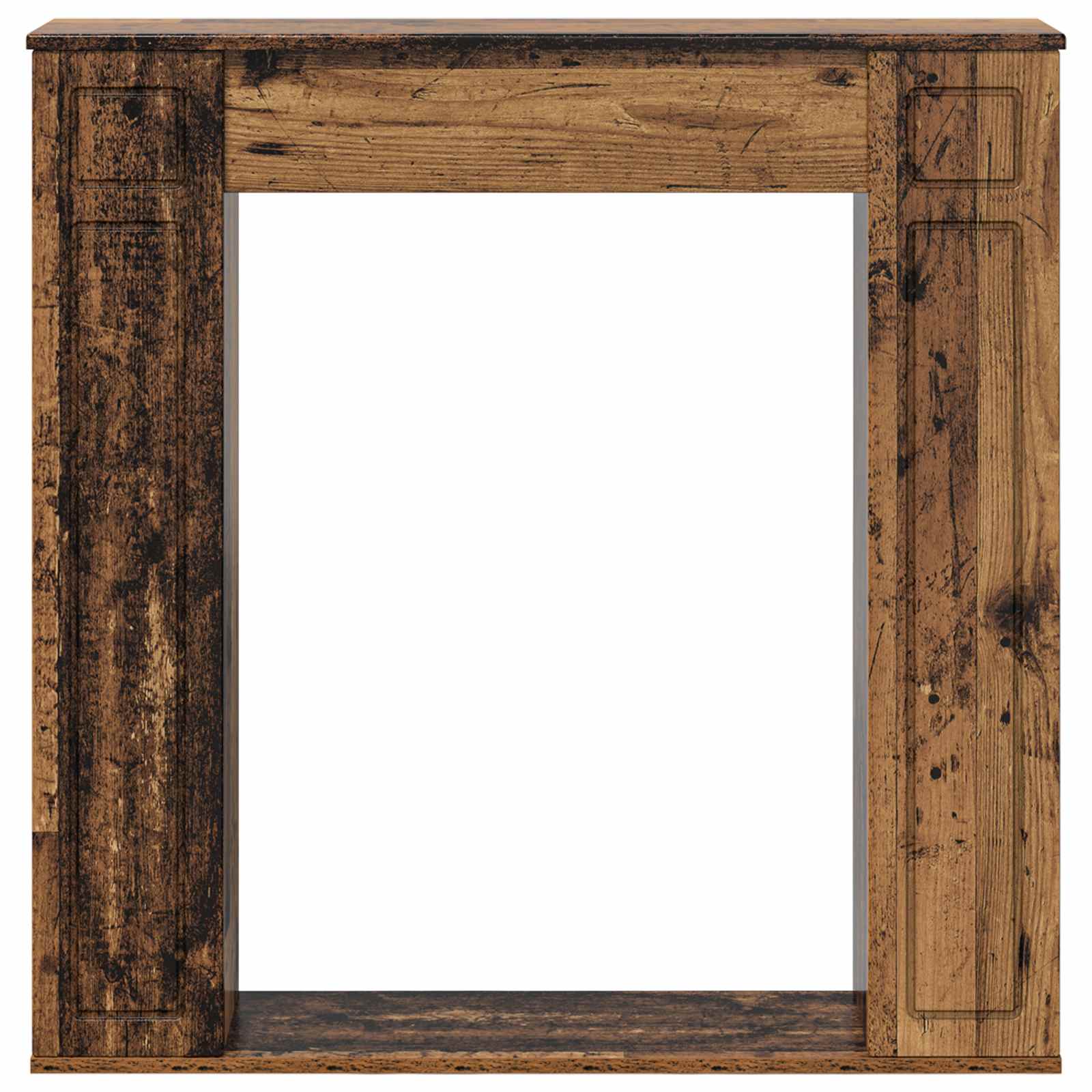 vidaXL Fireplace Surround Old Wood 100 x 20 x 100 cm Engineered Wood 4