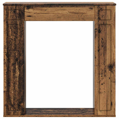 vidaXL Fireplace Surround Old Wood 100 x 20 x 100 cm Engineered Wood 4