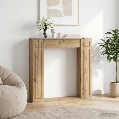 vidaXL Fireplace Surround Artisan Oak 100 x 20 x 100 cm 1