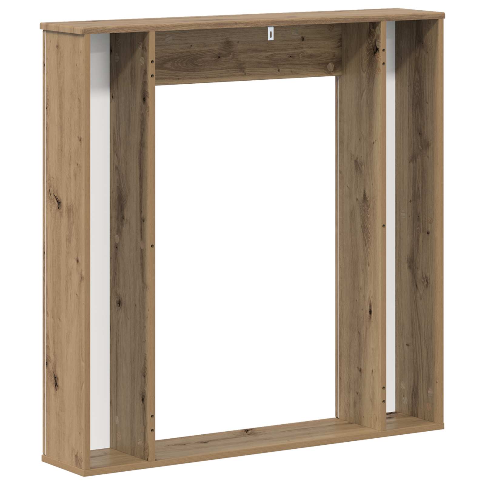 vidaXL Fireplace Surround Artisan Oak 100 x 20 x 100 cm 6