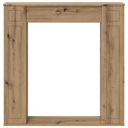 vidaXL Fireplace Surround Artisan Oak 100 x 20 x 100 cm 4