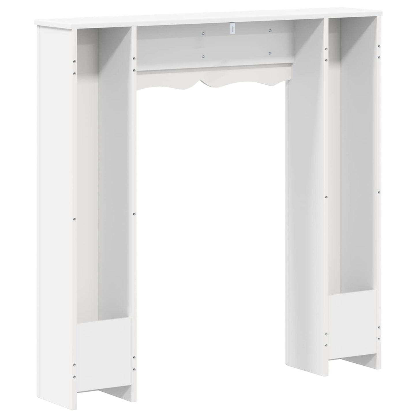 vidaXL Fireplace Surround White 102 x 20 x 102 cm Engineered Wood 6