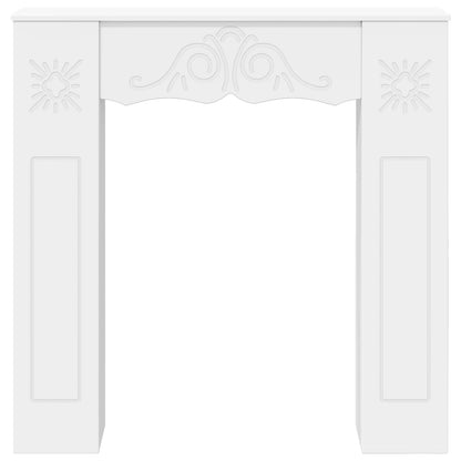 vidaXL Fireplace Surround White 102 x 20 x 102 cm Engineered Wood 4