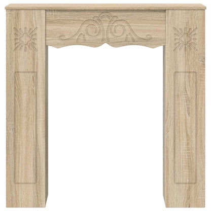 vidaXL Fireplace Surround Sonoma Oak 102 x 20 x 102 cm Engineered Wood 4