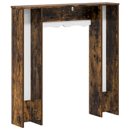 vidaXL Fireplace Surround Smoked Oak 102 x 20 x 102 cm Engineered Wood 6
