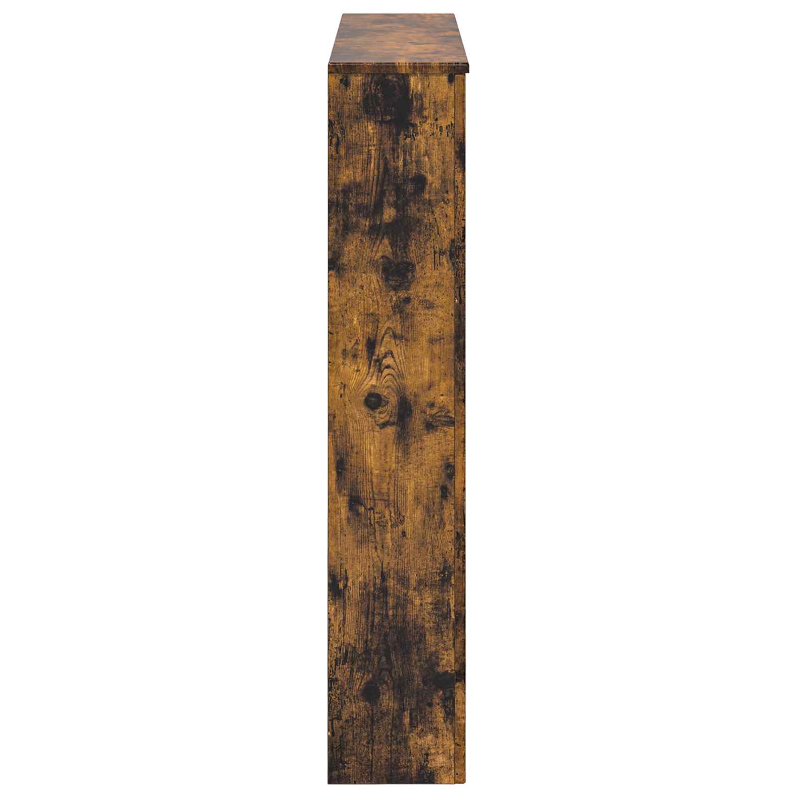 vidaXL Fireplace Surround Smoked Oak 102 x 20 x 102 cm Engineered Wood 5