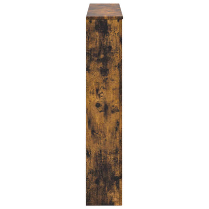 vidaXL Fireplace Surround Smoked Oak 102 x 20 x 102 cm Engineered Wood 5